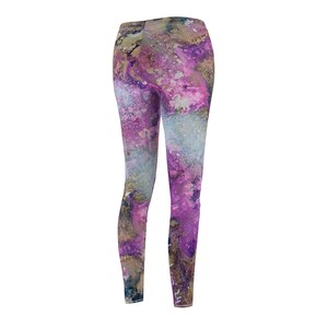 Women's Casual Leggings Pink Galaxy zdjęcie 7