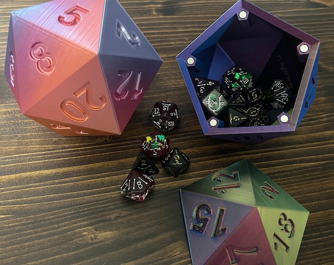 Unique 3D Printed D20 Dice Storage Container - Perfect for DND and ...