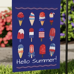Summer Garden Flags, Choose Your Design, 4th of July Outdoor Decor, Patriotic Summer Flag, Independence Day Porch Decor, Fun Summer Flag