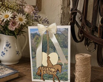 Horse Rider Birthday Card | Unique Handmade Horse Gift | equestrian