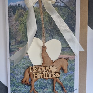 Carte d'anniversaire, chevaux, le cavalier, joyeux anniversaire.