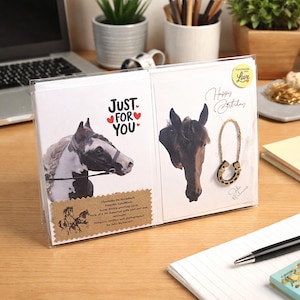 Handmade bespoke cards, horses, pack of 6 poetry.