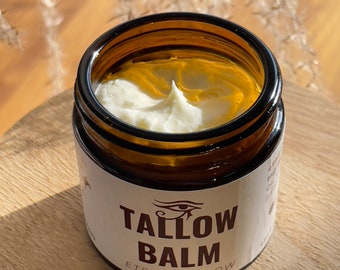 Tallow Balm + vitamin E - Organic (grass-fed) tallow balm for natural skin care, soothing and restorative without chemicals