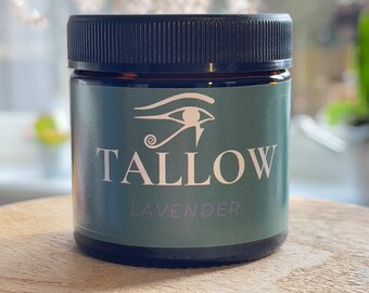 Tallow Balm Lavendel - Biologisch(grasgevoerd) talgbalsem voor natuurlijke huidverzorging, verzachtend en herstellend zonder chemicaliën