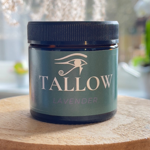 Tallow Balm Lavendel - Biologisch(grasgevoerd) talgbalsem voor natuurlijke huidverzorging, verzachtend en herstellend zonder chemicaliën