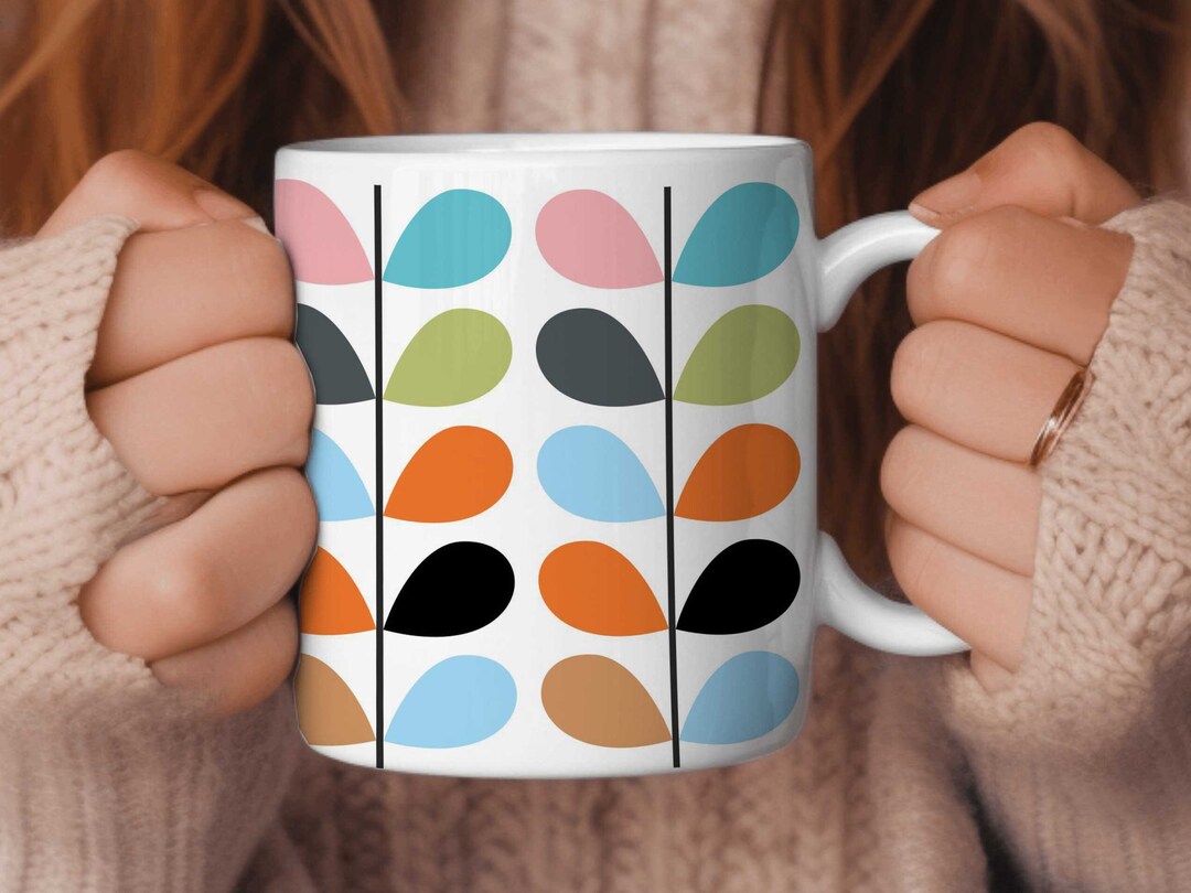 Colorful Palette Mug Modern Design Coffee Cup Multicolored Etsy