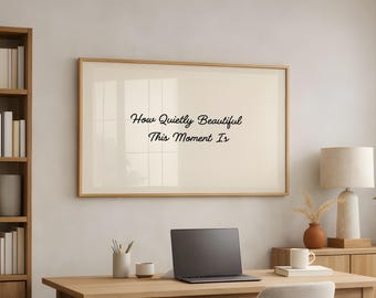 Calming Quote Print, Minimalist Typography Wall Art, Neutral Calm Decor (Digital Download)