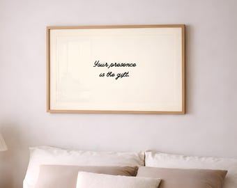 Minimalist Script Quote Art Print, Mindfulness Gift (Digital Download)