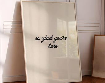 Welcome Quote Print – Minimalist Neutral Wall Art (Digital Download)