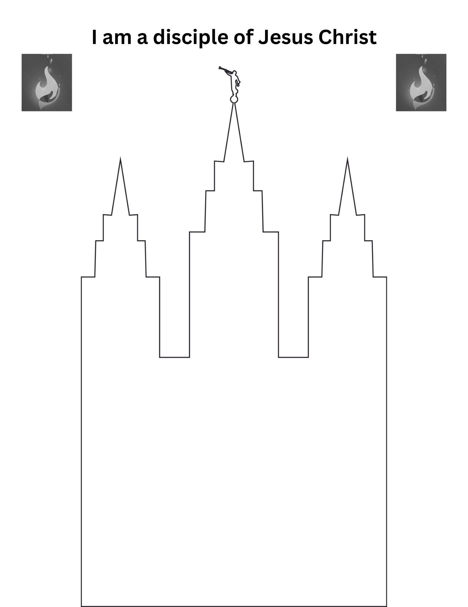 2024 LDS Theme Flame/temple Banner Etsy
