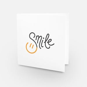 Sorriso - Sorriso / invia positività biglietto di auguri diffondi felicità affermazioni quotidiane positive citazioni felici amore stampe ispiratrici carattere divertente