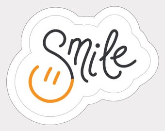 Smile Sticker: Waterproof Vinyl Positive Affirmation Decor