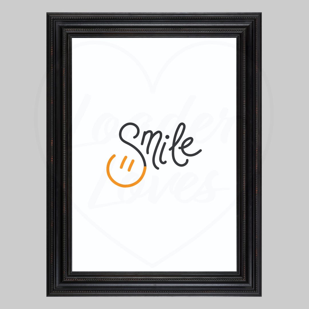 Smile Print: Positive Affirmation Wall Art - Etsy