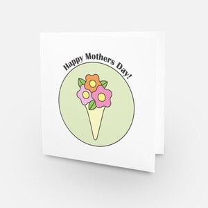 Feliz Día de la Madre, Flores - Colección de tarjetas circulares.