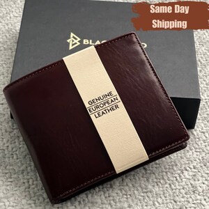 Monedero Bifold para hombre - Monedero de cuero de vaca - Monedero titular de tarjeta - Monedero de marido - Novio - Regalo de Bestman -Regalo del 3er aniversario