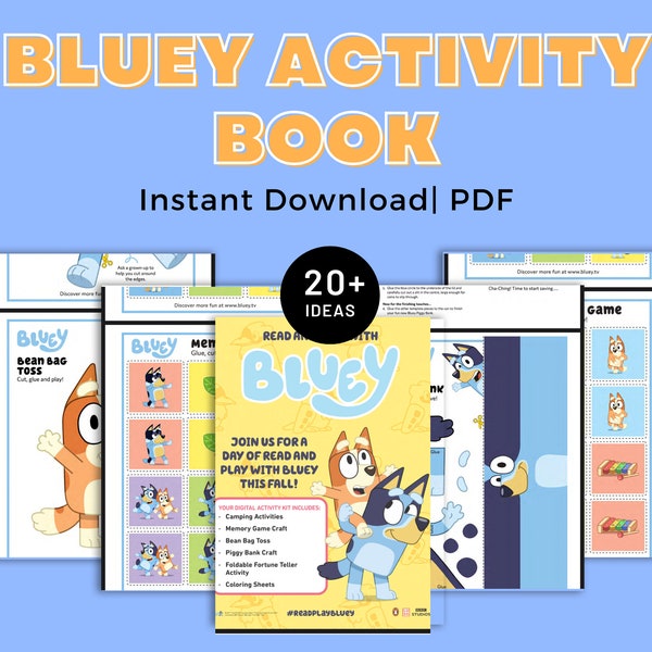 Bluey Busy Book, Busy Book Printable,Toddler Busy Book Activities, Bluey Activity Book, Bluey Printable Preschool & Toddler Learning Binder.