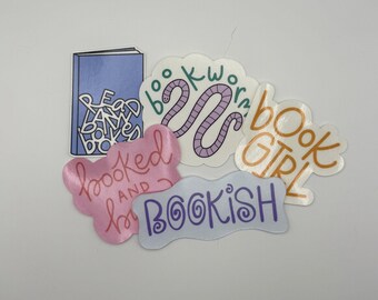 Bookish / Hand Drawn Stickers and Magnets