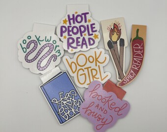 Bookish / Hand Drawn Magnetic Bookmarks
