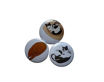 CUSTOM Katze Hand gezeichnete Anstecker!