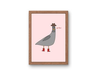 Alberne Tiere Doodles / Yee Haw Taube / DIGITAL-PRINT