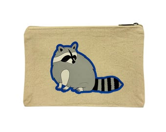 Wildtier / Waschbär / Hand gezeichneter Beutel