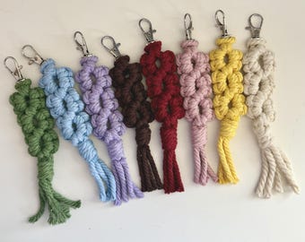 Macrame Flower Keychain