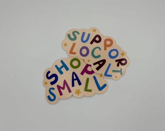 Affirmations / Shop Small & Support Local / Hand Drawn Stickers and Magnets