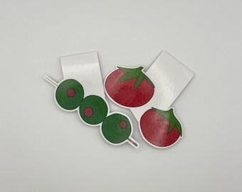 Food Doodles / Hand Drawn Magnetic Bookmarks