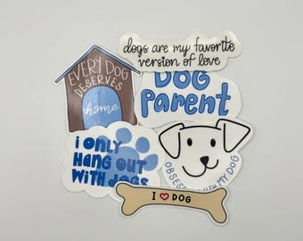 Dog Parent / Hand Drawn Stickers and Magnets