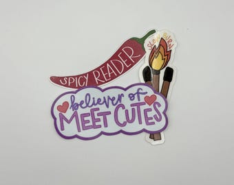 Bookish / Romance Reading / Hand Drawn Stickers and Magnets
