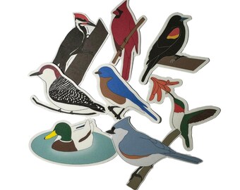 Vögel Vögel Vögel / Hand gezeichnete Aufkleber