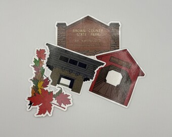 Nashville, IN and Brown County  / Landmarks / Hand Drawn Stickers