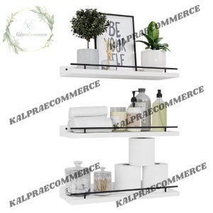 Set of 3 Wood Bathroom Shelves | Wall Shelves for Bedroom |  Wood Floating Shelf | kitchen Shelves | Bathroom Organizer | Rustic Wood Shelf