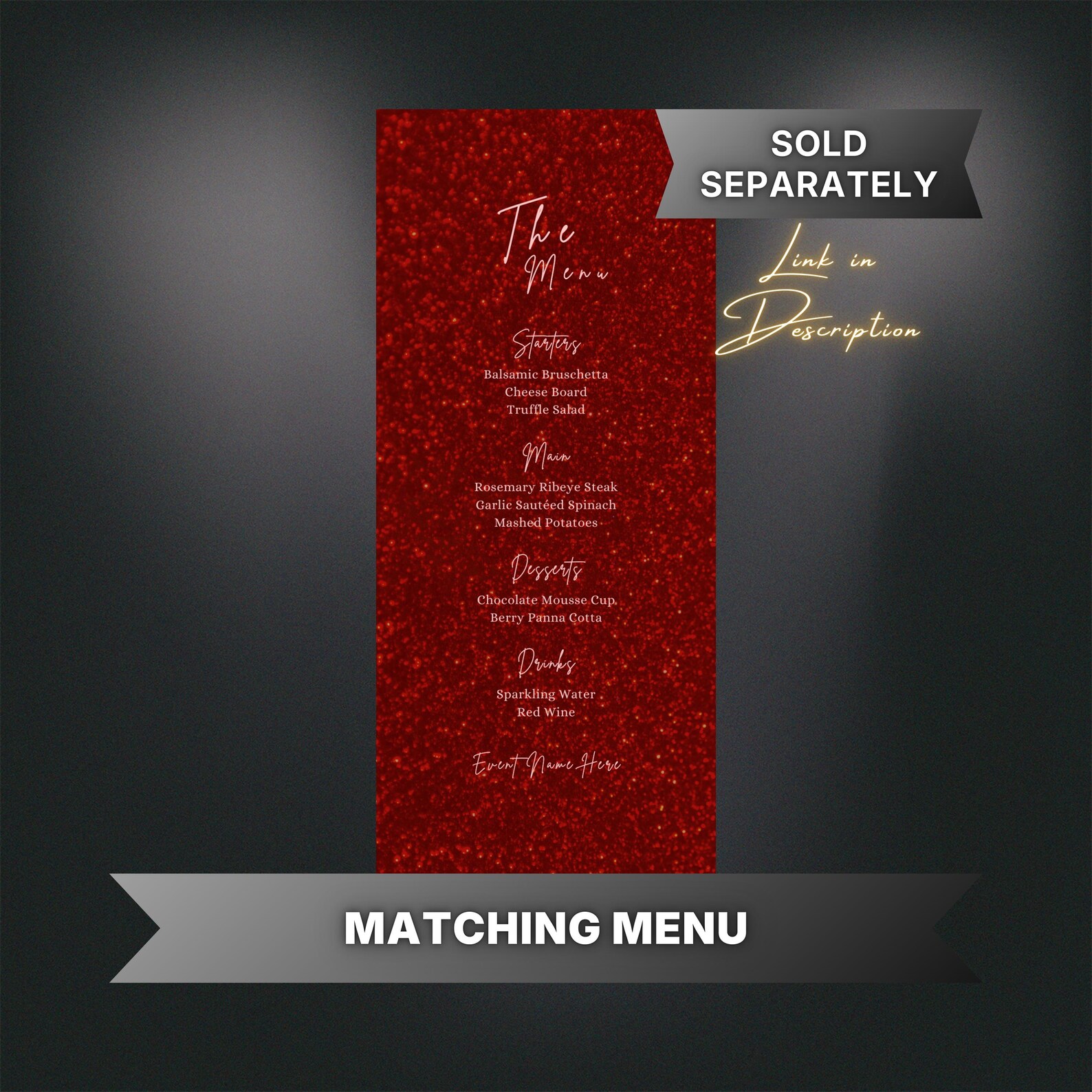 Ruby Ball Invite Editable All Red Birthday Invitation for Women, Feminine Ruby Red ...