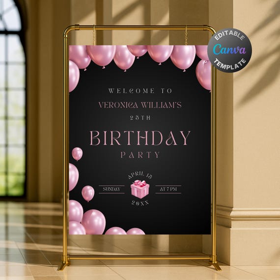 Striscione Olografico Per 7° Compleanno Rosa | Banner Festa Lungo 3,9 M, Decorazione Interna/esterna - 5