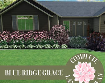 Evergreen Landscape Design Plan: Blue Ridge Garden, Zones 5-8 (Digital Download)