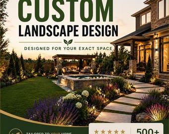 Custom Garden & Landscaping Plan for Large Spaces: Personalized Design