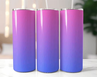 Purple And Pink Ombre Tumbler Designs  20 Oz Skinny Tumbler Template Tumbler Wrap PNG Sublimation Design Tumbler Wraps PNG Tumbler Gift