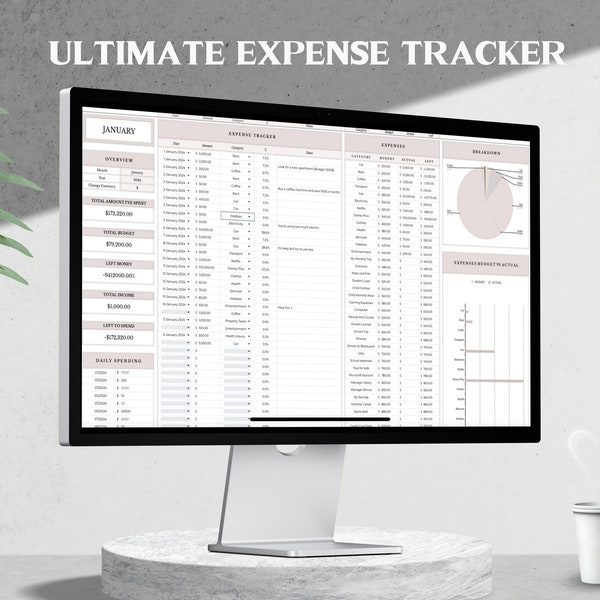 Expense Transformations Tracker Dashboard Google Sheets, Transaktionslog, Spendingtracker Spending Tracker Template, Spending Logging, Budet