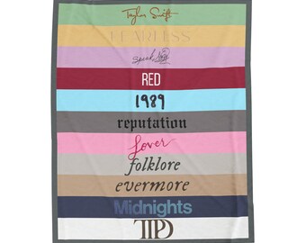 Taylor Swiftie Blanket | Taylor Swiftie Throw Blanket | Eras Tour | All Albums, including TTPD | Velveteen Plush Blanket