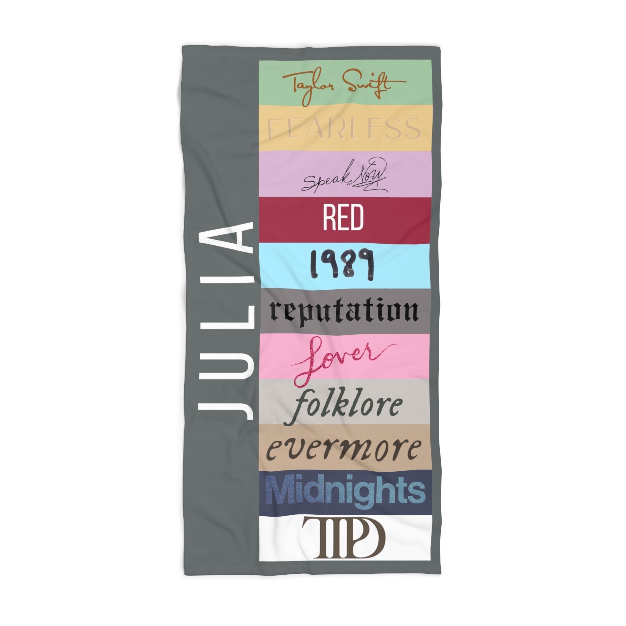 Personalized Taylor Inspired Beach Towel
