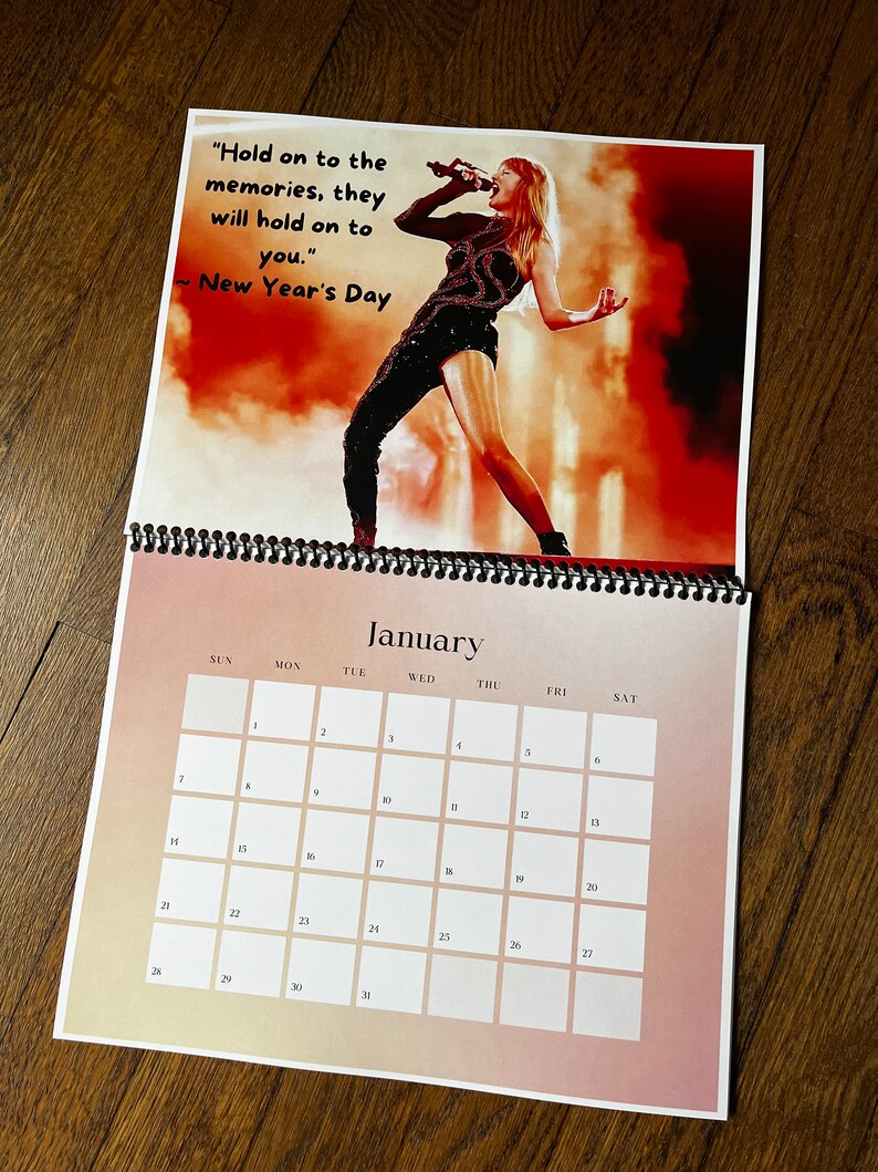 Taylor Swift Eras Tour 2024 Calendar Printed Etsy Denmark