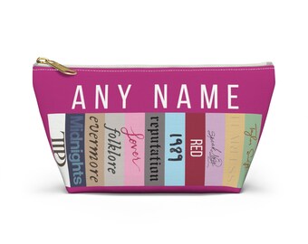 Personalized Swiftie Accessory Pouch | Eras Tour Cosmetic Pouch | Taylor Fan Accessory  |  Swiftie Merch | Swiftie Gift | Taylor Albums TTPD