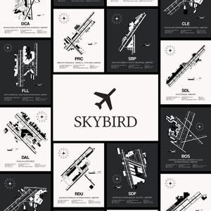 Custom Airport Map, ANY AIRPORT, Customizable Detailed Framed Print, Aviation Decor, Pilot Gift image 10