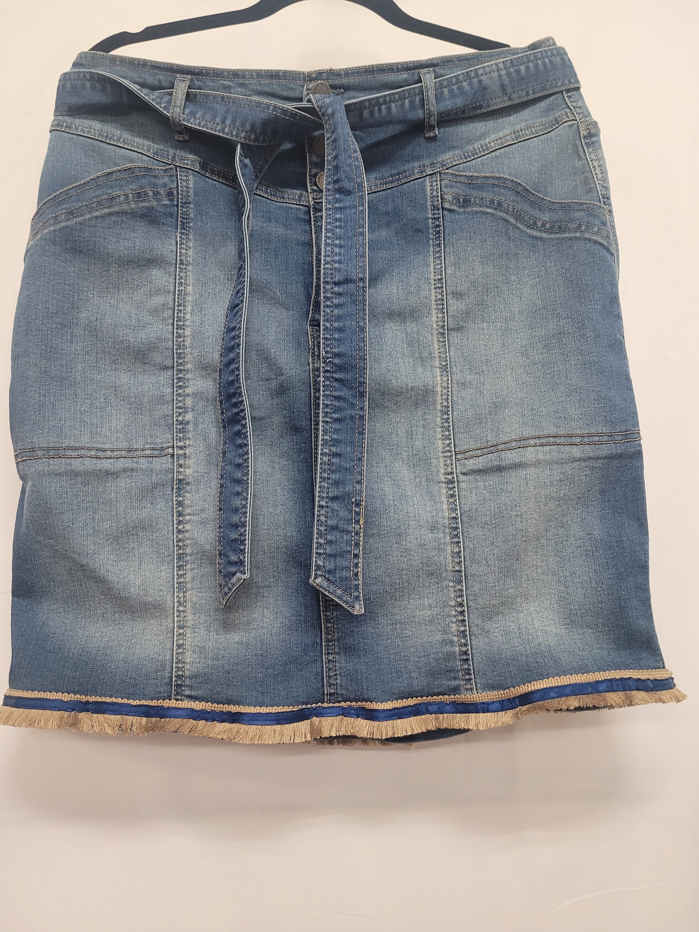 Gonna grande in denim/jeans da donna ebrea israelita, cintura e