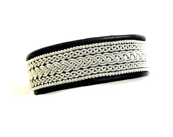 Lapland Sami Bracelet, Reindeer leather, Custom made
