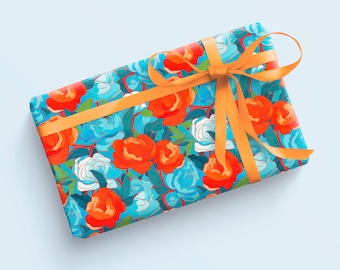 Floral Impressionist Wrapping Paper - Roses