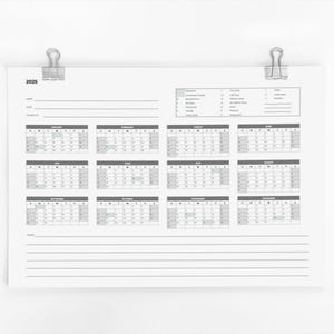 Modelo de Rastreador de Presença | Registro de Presença do Planilha Google | Formulário de Cronograma de Trabalho Anual Plurianual | Rastreador de Tempo Diário | Calendário Editável
