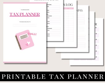 Printable Tax Planner, Tax Pay Template, Tax spreadsheet, bookkeeping small business, finance tracker, accountant form, PDF instant download