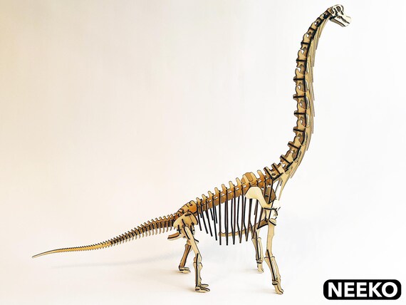 レーザーカット用のブラキオサウルスの骨格 .dxf デジタル ファイル